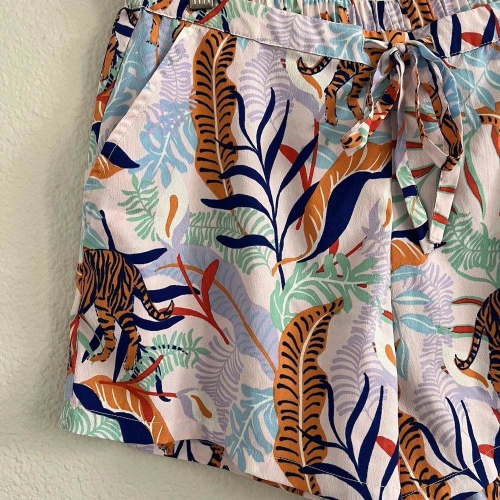 Cynthia Rowley Medium Tiger Jungle Novelty Print Pajamas Bottom Only Maximalist